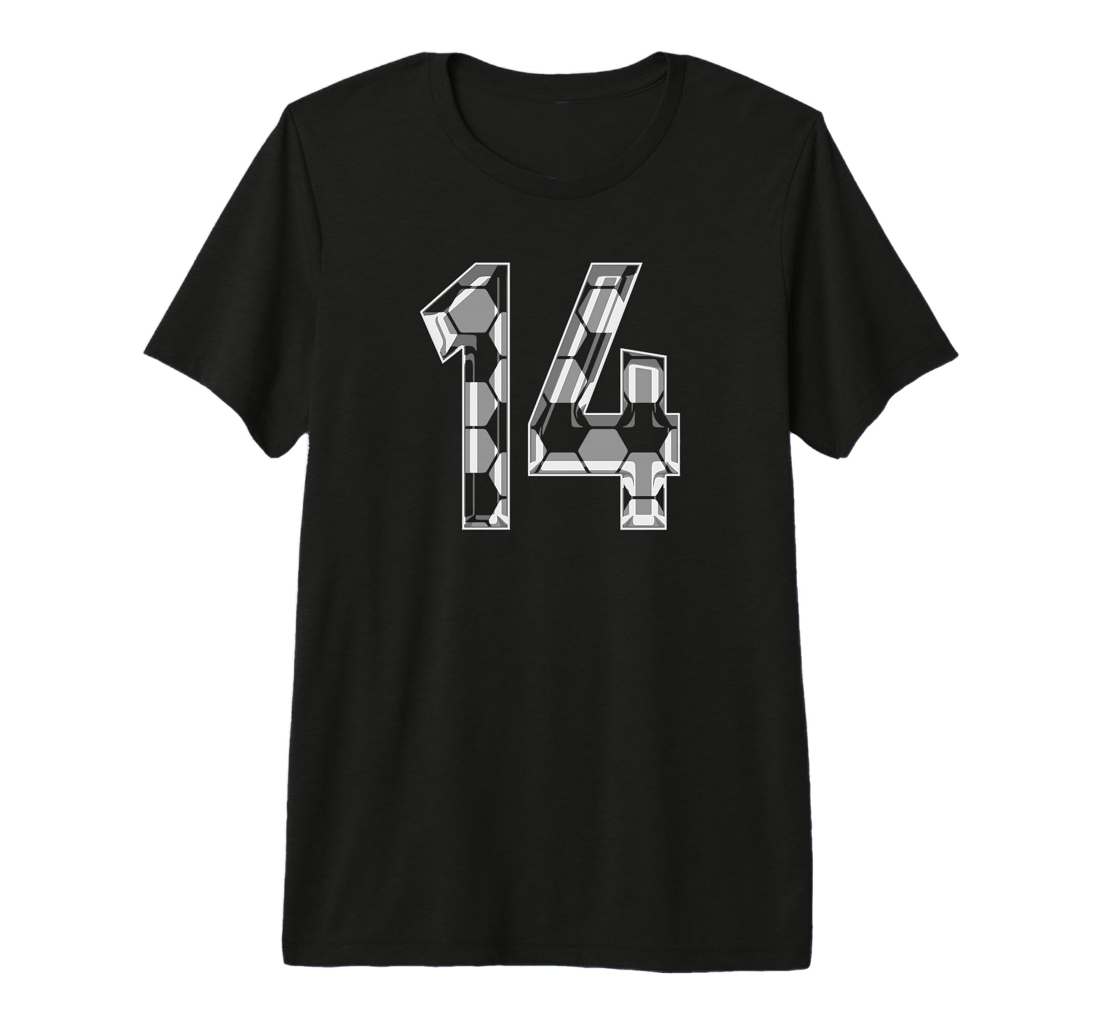Soccer Number 14 Favorite Player 14 T-Shirt - Minimalist Print Unisex
