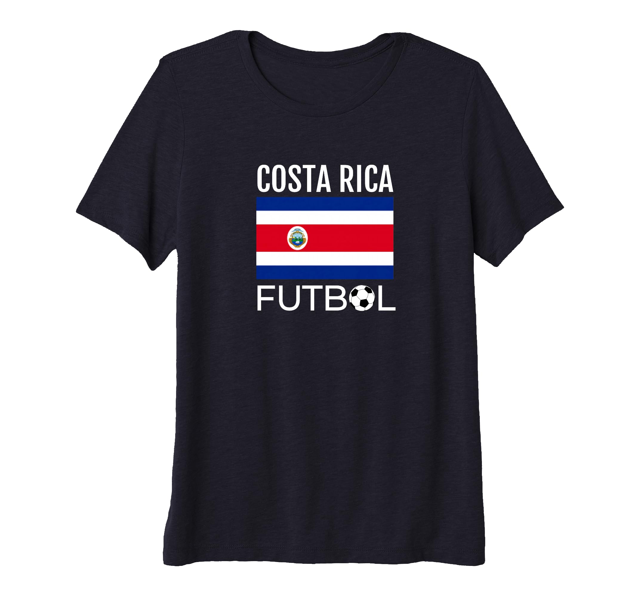 Costa Rica Futbol Team Soccer Ball T-Shirt - Custom Art Print for Adults