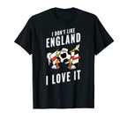 England Soccer Supporters Fun Flag T-Shirt - Minimalist Print Unisex