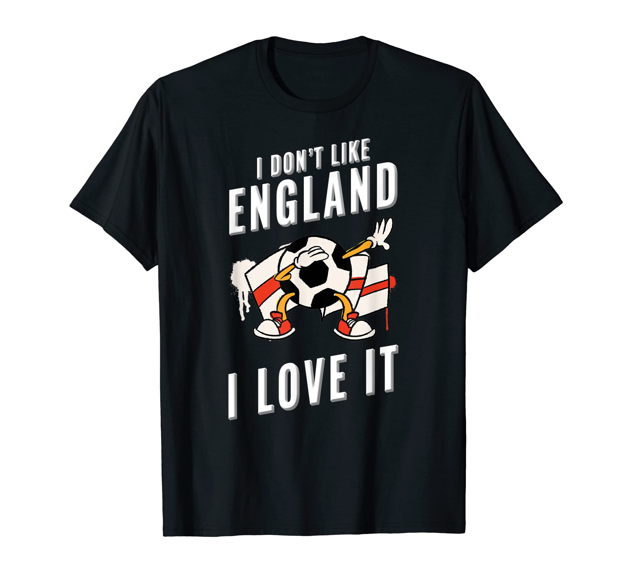 England Soccer Supporters Fun Flag T-Shirt - Minimalist Print Unisex