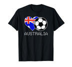Australia Soccer Australian Flag Love T-Shirt - Trendy Graphic Unisex