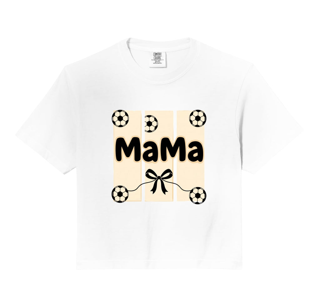 Mama Soccer Mom Ribbon Ball Supporter T-Shirt - Graphic Print Men Women