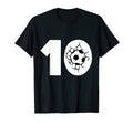 Soccer Player Number 10 Sport T-Shirt - Custom Art Print Unisex