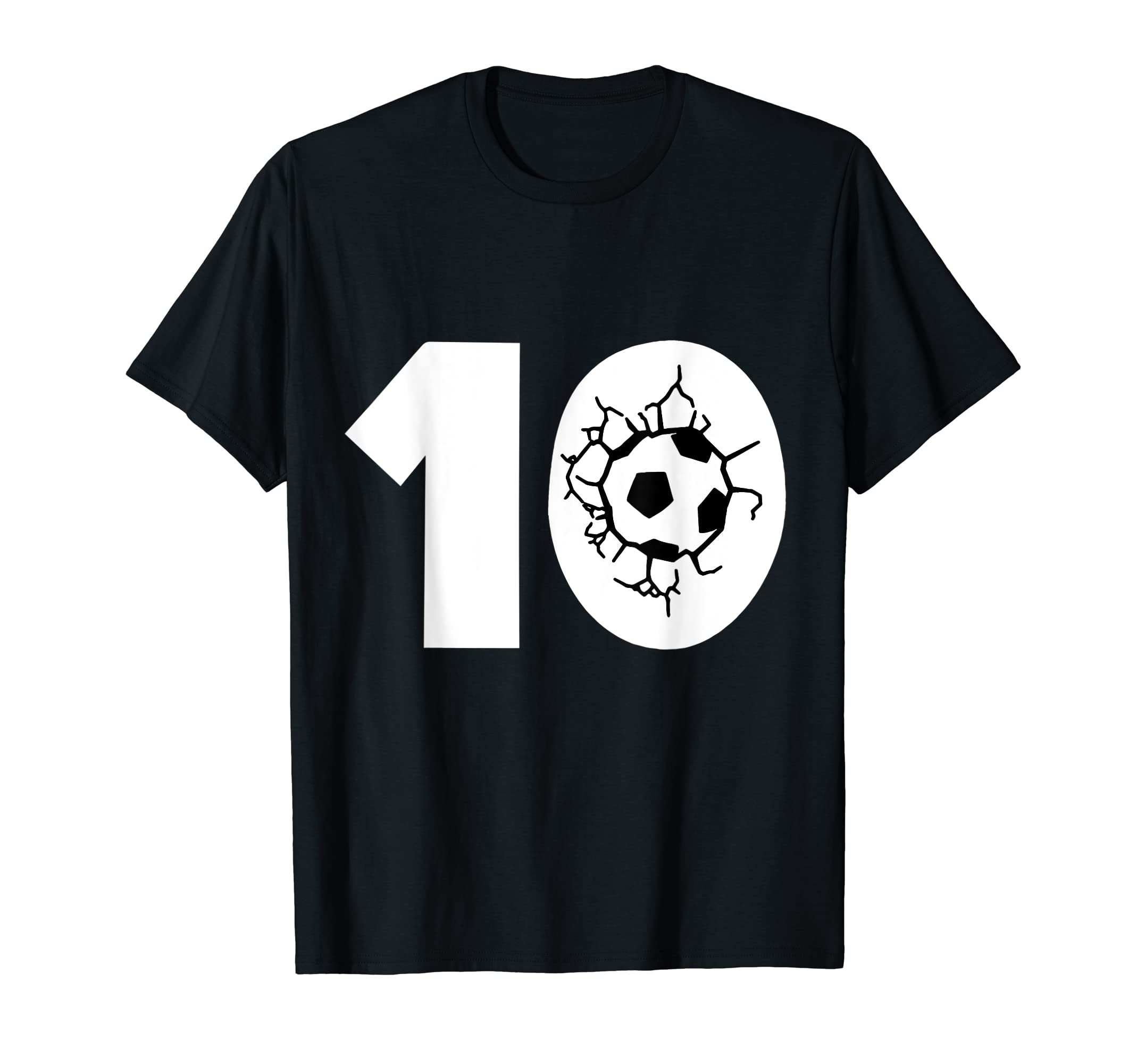 Soccer Player Number 10 Sport T-Shirt - Custom Art Print Unisex