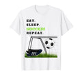 Eat Sleep Soccer Repeat Soccer Goal T-Shirt - Aesthetic Graphic Unisex