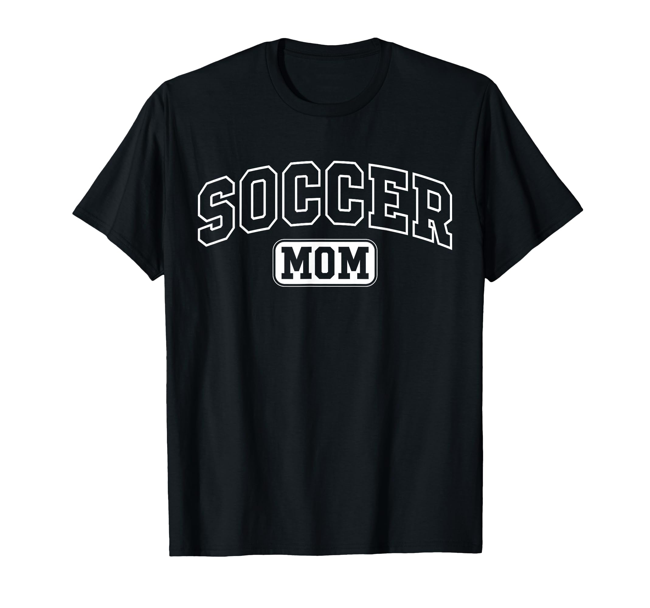 Soccer Mom Funny Athletic Lettering T-Shirt - Fun Novelty Design Unisex