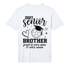 2027 Senior Soccer Brother Proud Family T-Shirt - Graphic Print for Adults