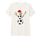 Soccer Coach Referee Soccer Snowman Tri T-Shirt - Minimalist Print Unisex