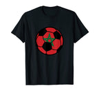 Morocco Flag Soccer Fans Football T-Shirt - Custom Art Print Men Women