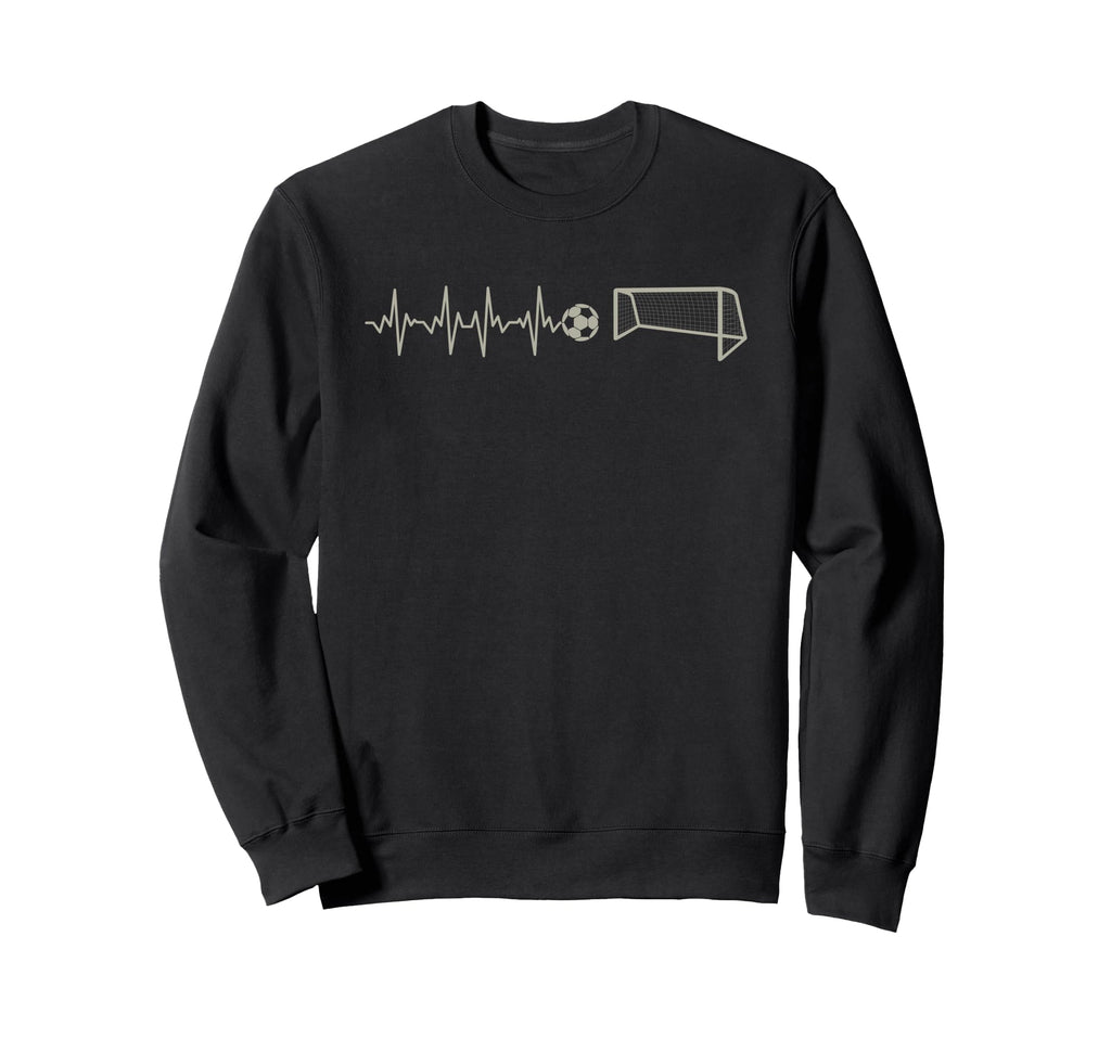 Funny Soccer Heartbeat Ecg Sweatshirt - Aesthetic Graphic for Adults