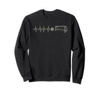 Funny Soccer Heartbeat Ecg Sweatshirt - Aesthetic Graphic for Adults