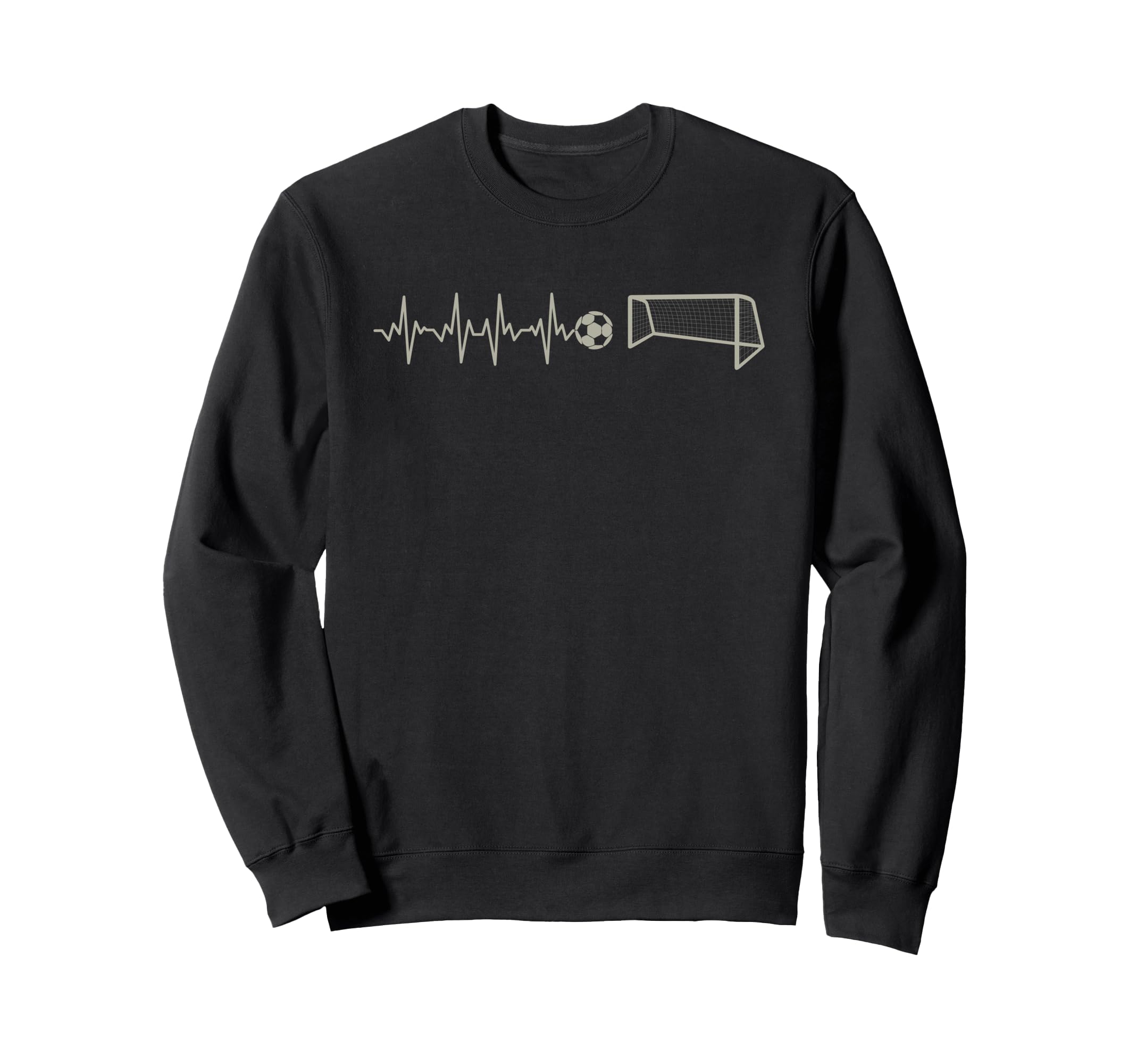 Funny Soccer Heartbeat Ecg Sweatshirt - Aesthetic Graphic for Adults