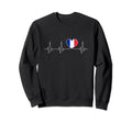 France Love Heartbeat And French Sweatshirt - Casual Everyday Wear Unisex