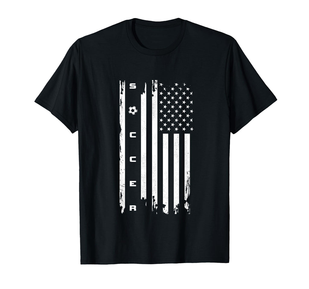American Flag Soccer Soccer T-Shirt - Streetwear Style for Adults