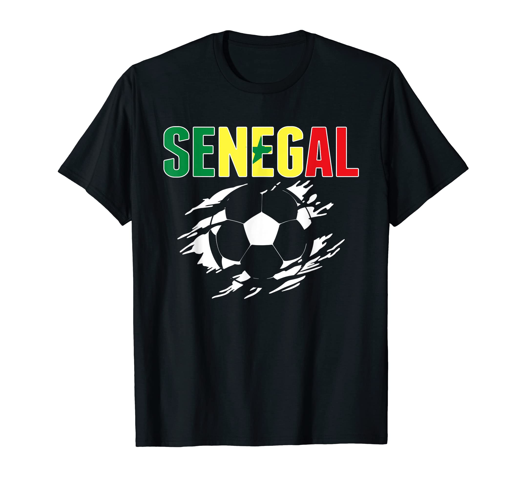 Senegal Soccer Lovers Jersey Support T-Shirt - Trendy Graphic Unisex