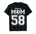 Number 58 Custom Proud Soccer Futbol T-Shirt - Casual Everyday Wear Unisex