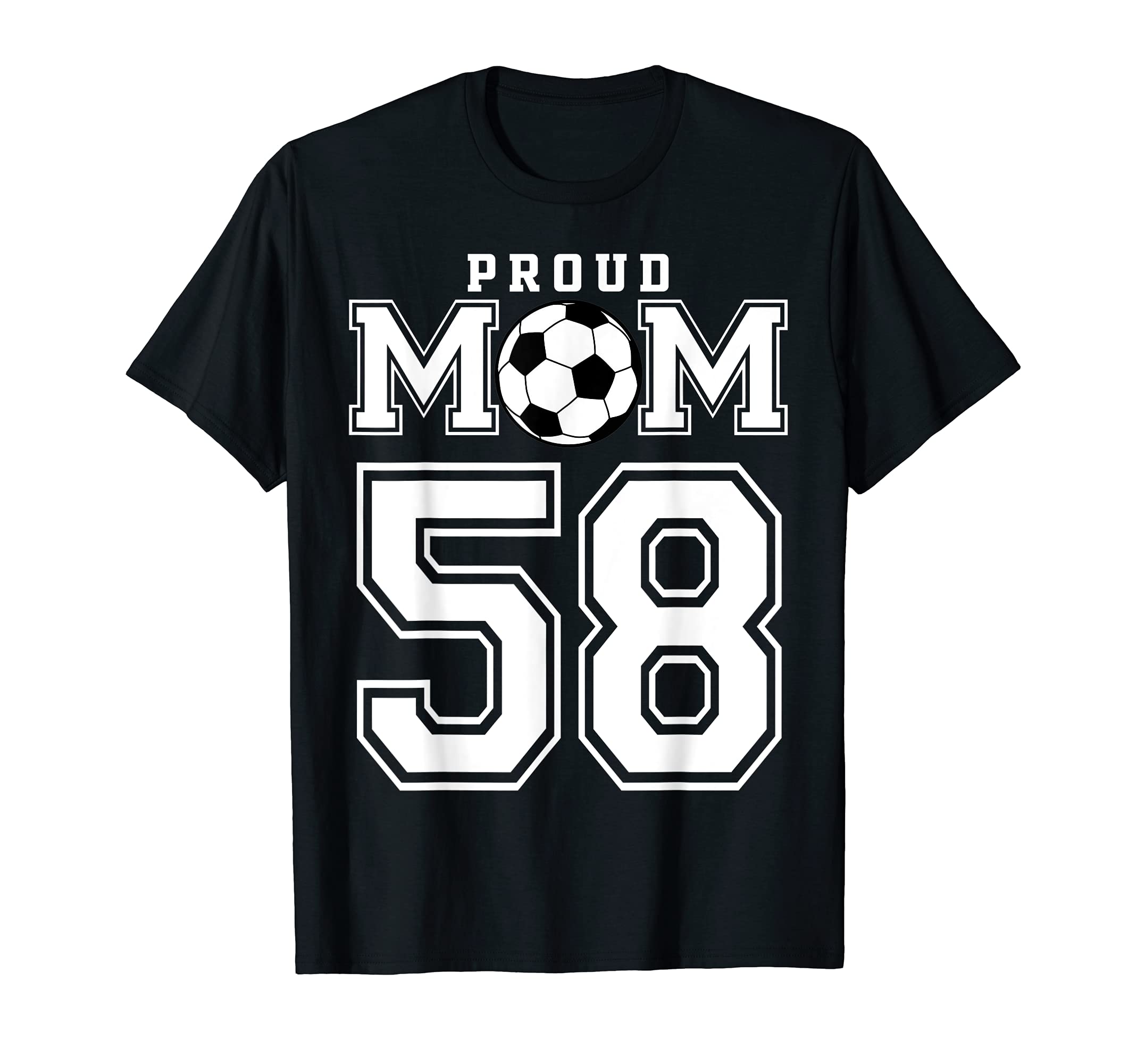 Number 58 Custom Proud Soccer Futbol T-Shirt - Casual Everyday Wear Unisex