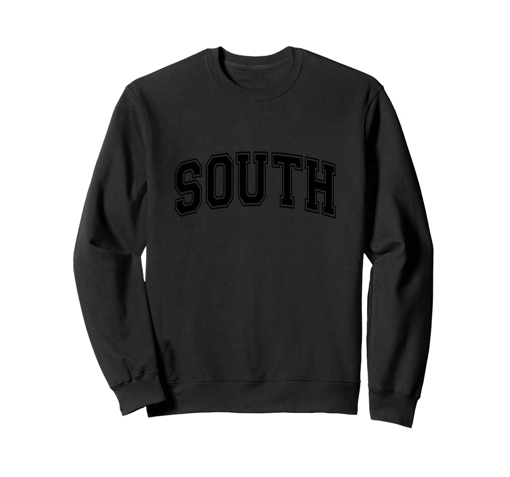 Black South Team Colors Spirit Sweatshirt - Custom Art Print Men Women