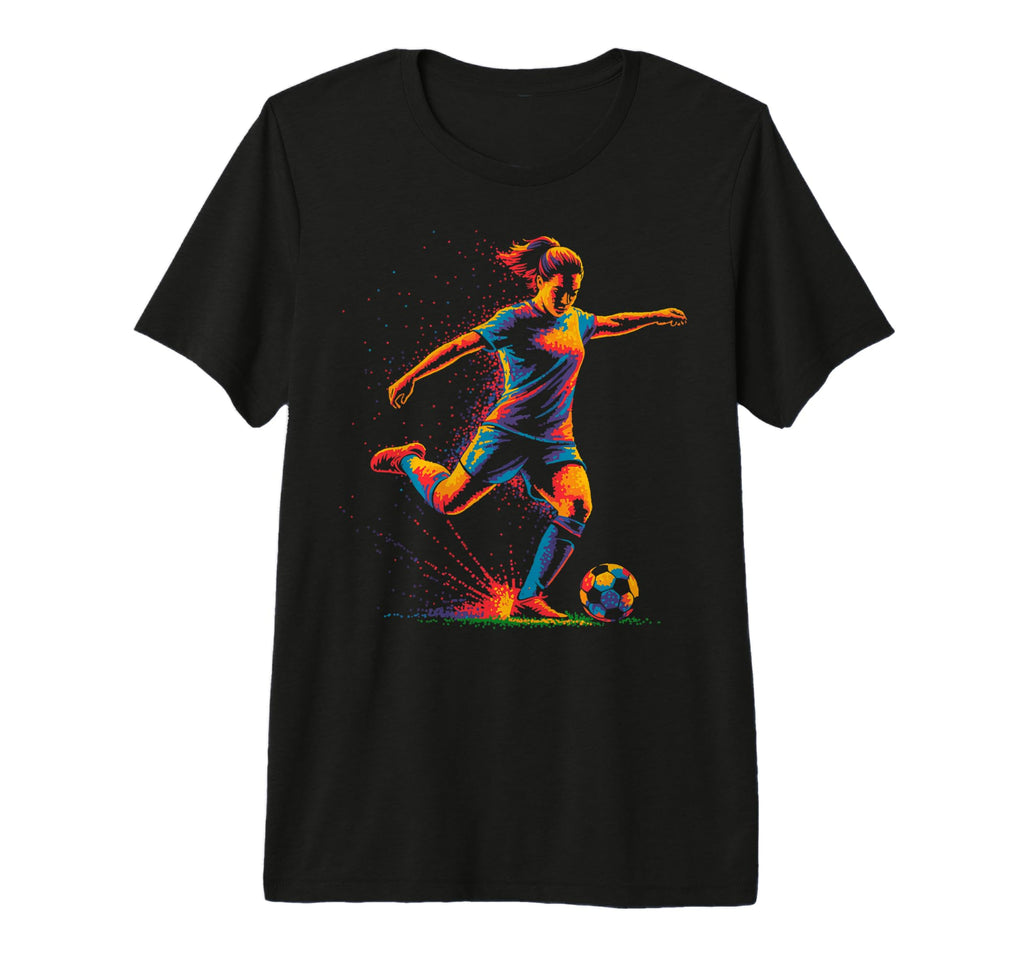 Colorful Funny Soccer Fan Dad Mom Game T-Shirt - Minimalist Print Unisex