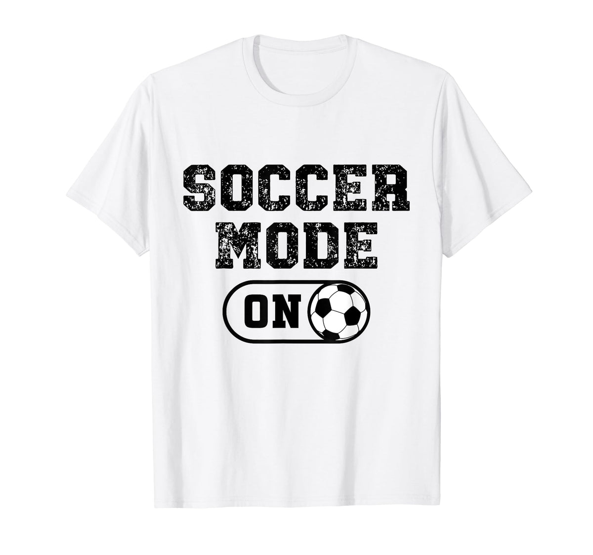 Soccer Mode Distressed Football T-Shirt - Casual Everyday Wear Men Women