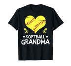 Softball Grandmother Softball T-Shirt - Custom Art Print Men Women