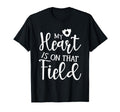 My Heart Is That Field Soccer T-Shirt - Fun Novelty Design Unisex