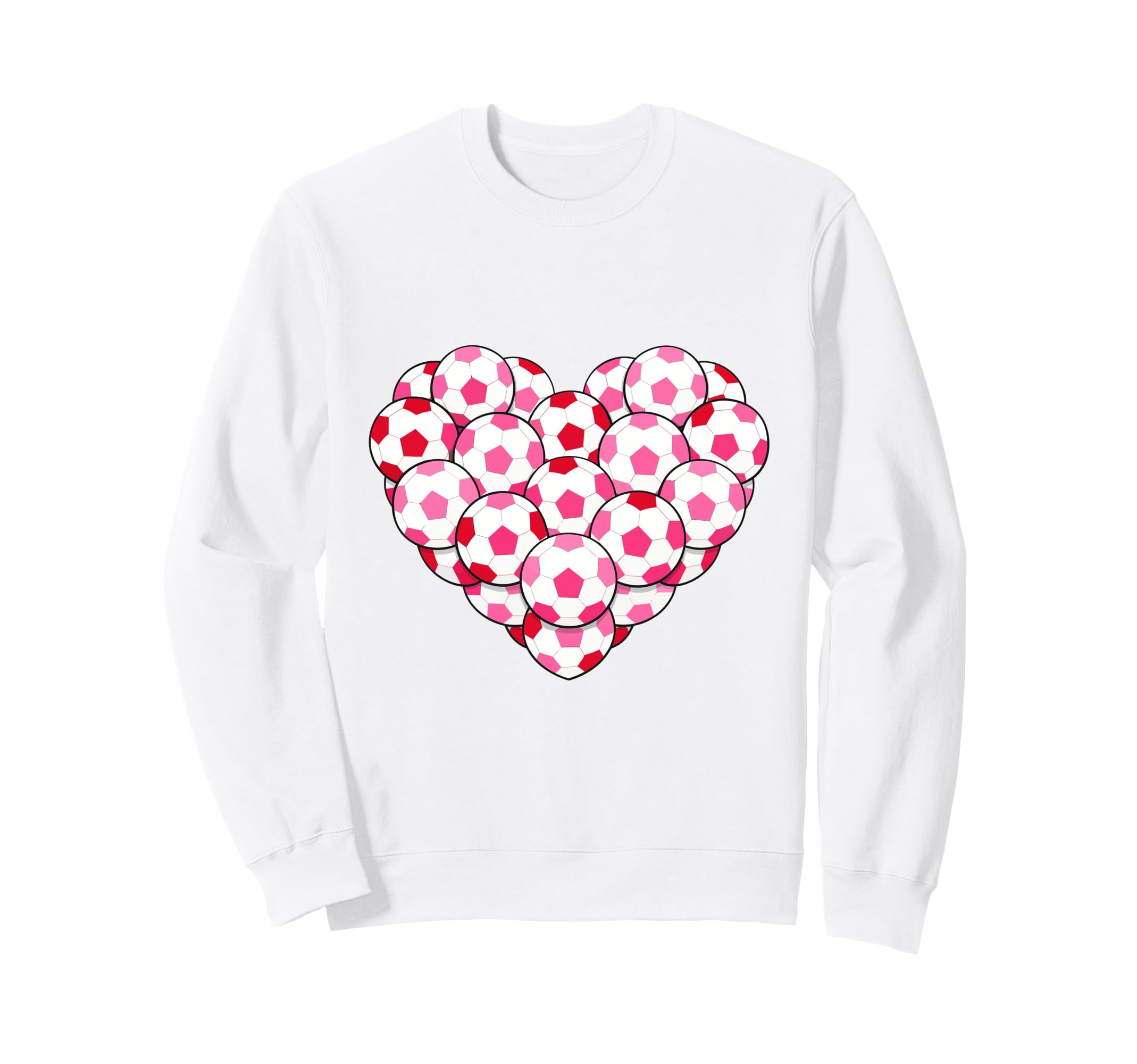 Heart Shaped Soccer Ball Artwork Sweatshirt - Novelty Apparel Men Women