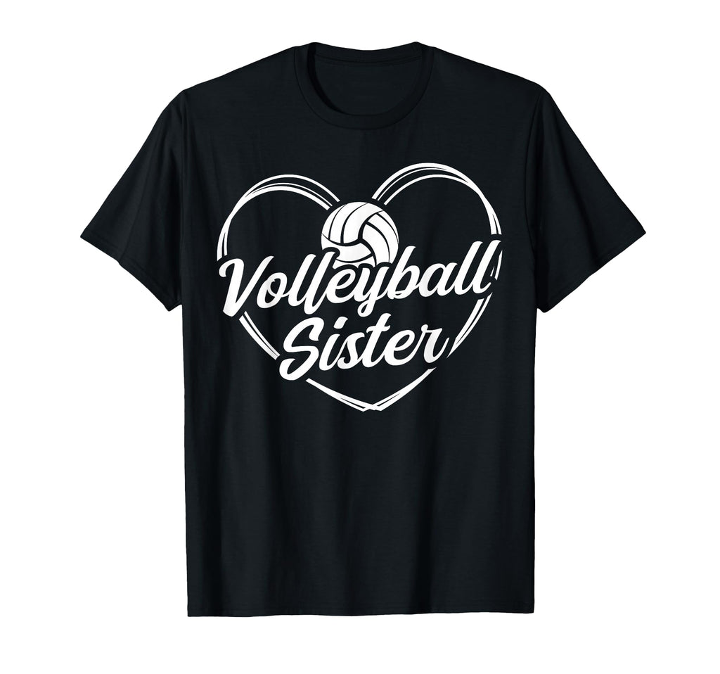 Heart Volleyball Sister T-Shirt - Fun Novelty Design Men Women