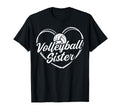Heart Volleyball Sister T-Shirt - Fun Novelty Design Men Women