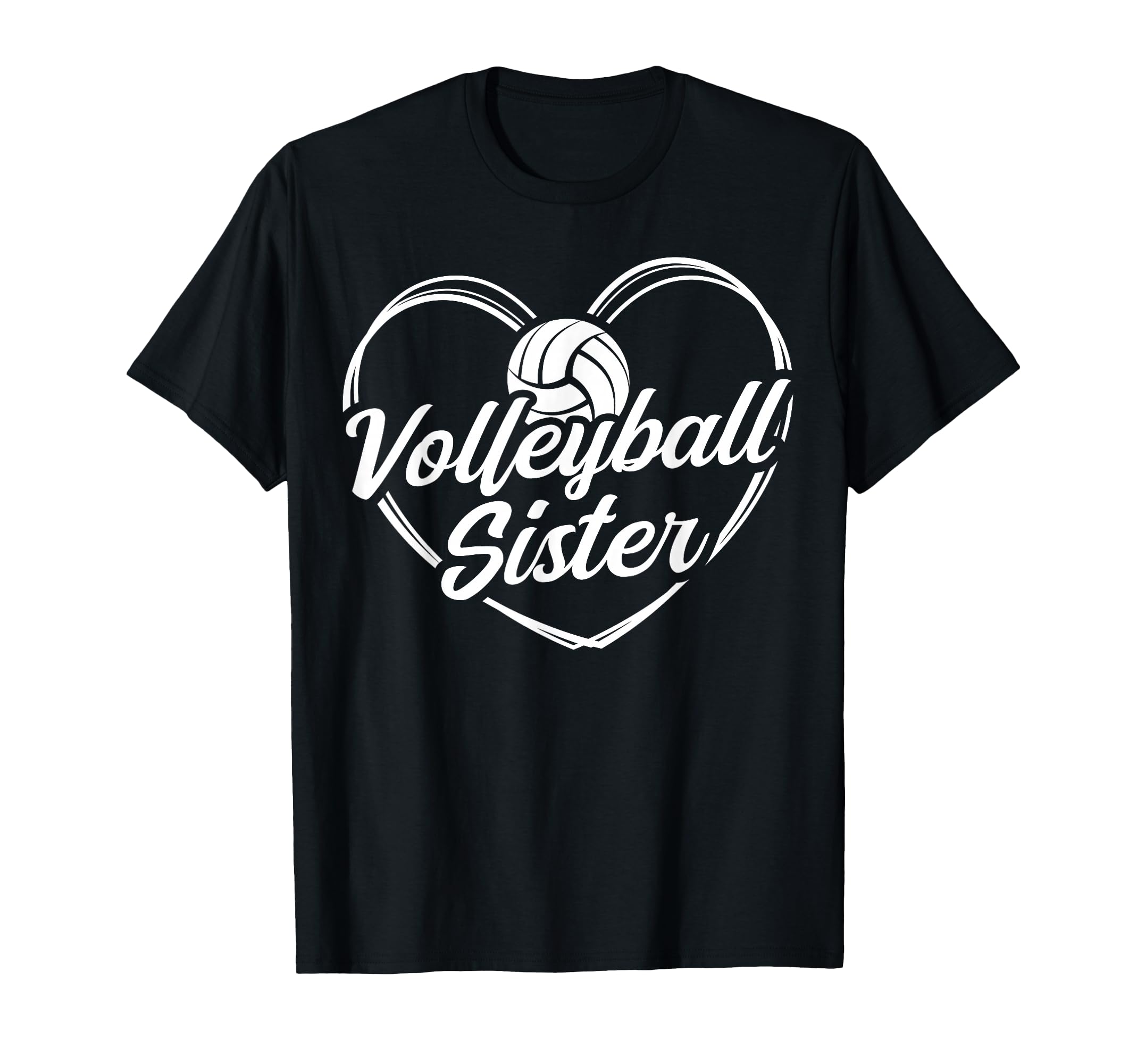 Heart Volleyball Sister T-Shirt - Fun Novelty Design Men Women