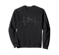 Soccer Ball Heartbeat Soccer Sweatshirt - Minimalist Print Men Women