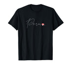 Per Simple Love Peruvian Flag Heart T-Shirt - Streetwear Style Men Women