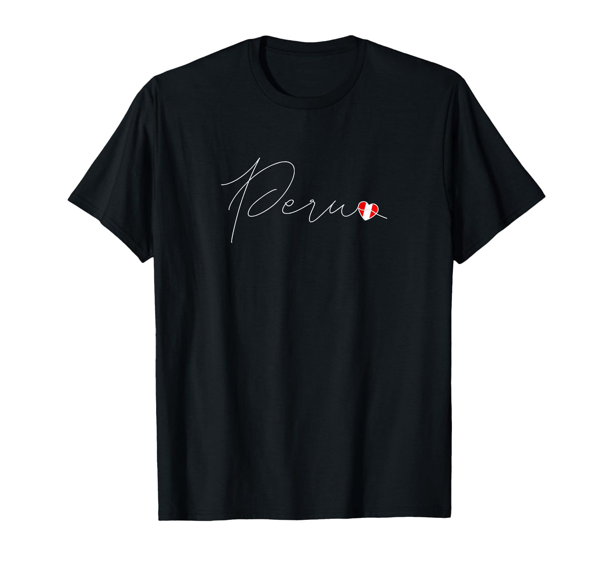 Per Simple Love Peruvian Flag Heart T-Shirt - Streetwear Style Men Women