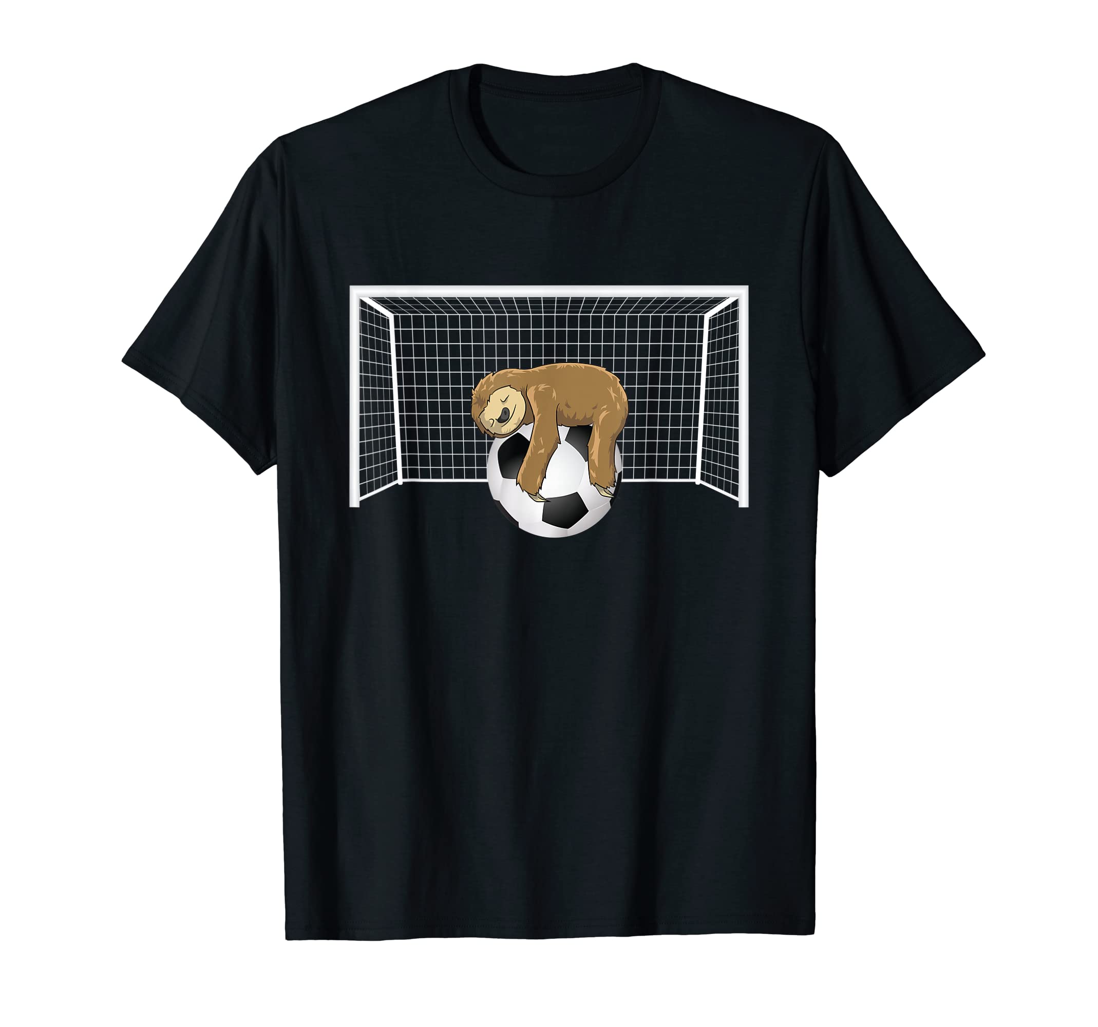 Lazy Sloth Soccer Ball Funny Soccer T-Shirt - Graphic Print Men Women