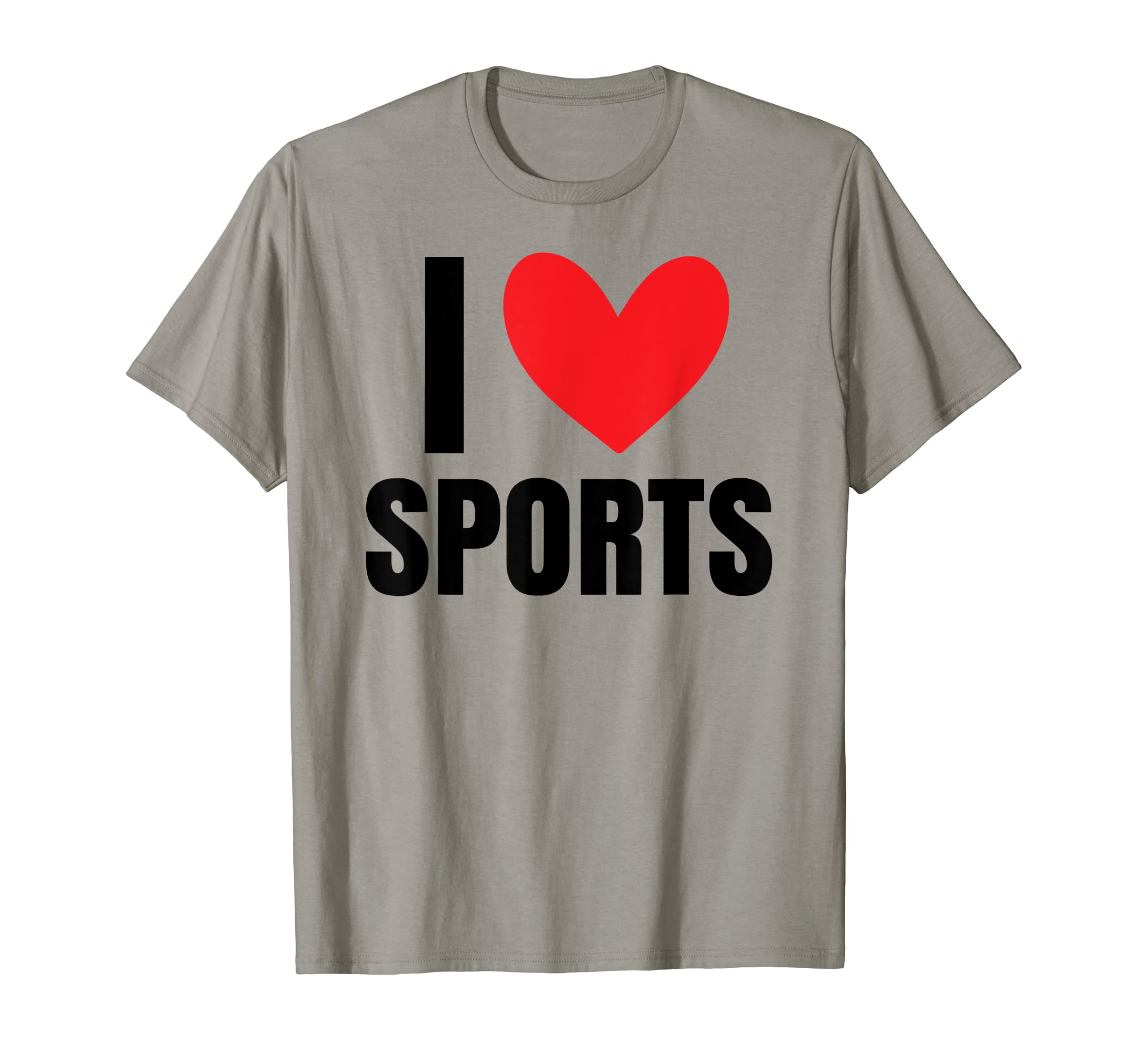 I Love Sports Football Baseball T-Shirt - Casual Everyday Wear for Adults
