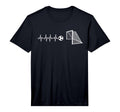 Funny Soccer Heartbeat Ecg T-Shirt - Casual Everyday Wear Men Women