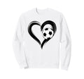 Soccer Love Heart Fans And Sweatshirt - Casual Everyday Wear Unisex