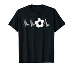 Heartline Sports Football Soccer Ball T-Shirt - Trendy Graphic for Adults