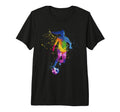 Colorful Funny Soccer Player Fan Dad Mom T-Shirt - Graphic Print Men Women