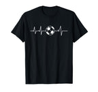 I Love Soccer Heartbeat T-Shirt - Custom Art Print for Adults