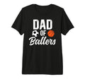 Mens Dad Ballers Soccer Basketball Dad T-Shirt - Minimalist Print Unisex