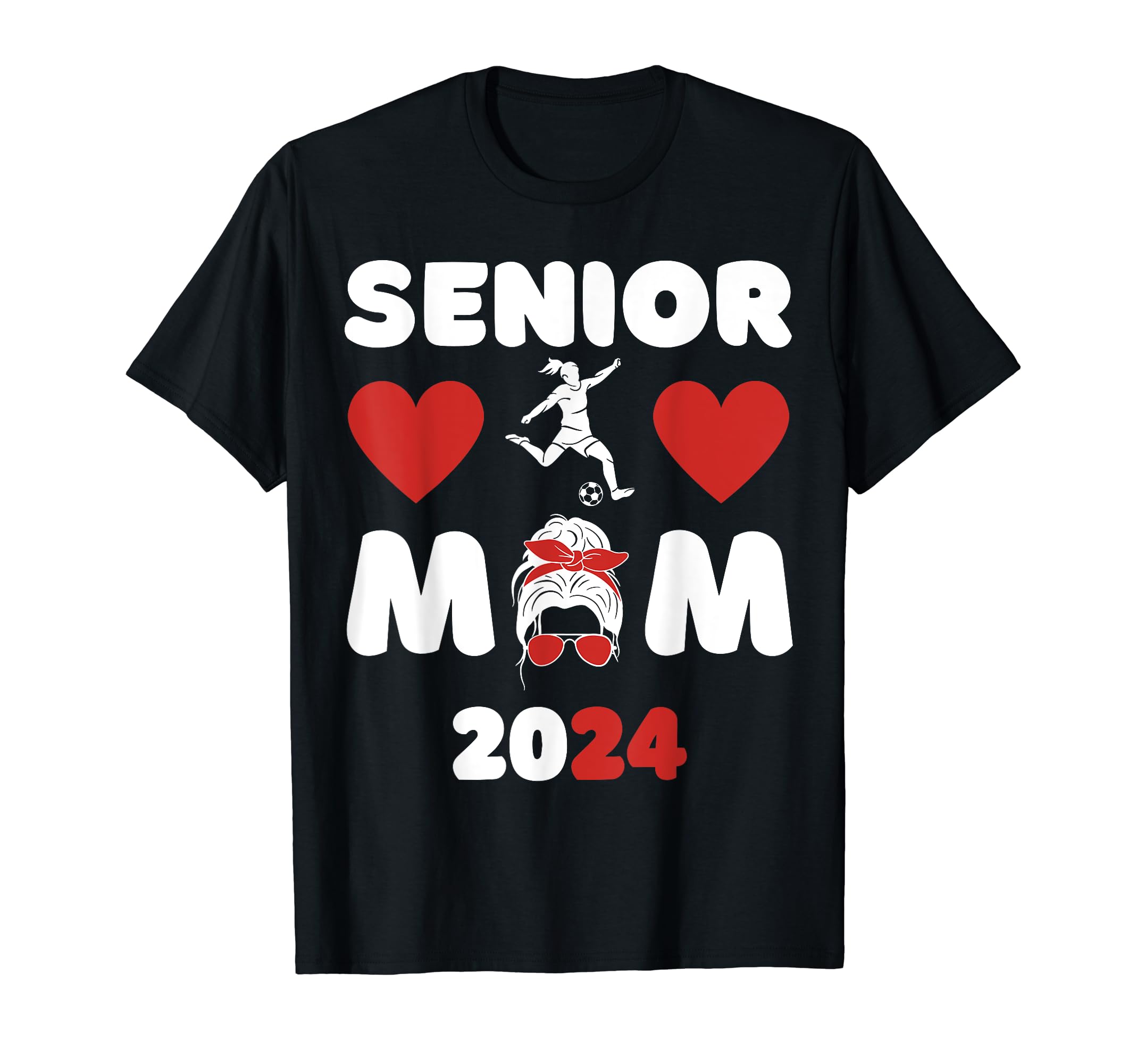 Senior Mom Class 2024 Soccer Mom T-Shirt - Novelty Apparel for Adults