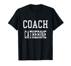 Coach Catherine Custom Football Soccer T-Shirt - Graphic Print Men Women