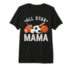 All Star Mama Birthday Basketball T-Shirt - Unique Graphic Men Women