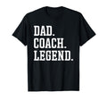 Dad Coach Legend Coach Dad T-Shirt - Minimalist Print Unisex