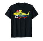 Santa Shark Soccer Football T-Shirt - Casual Everyday Wear Men Women