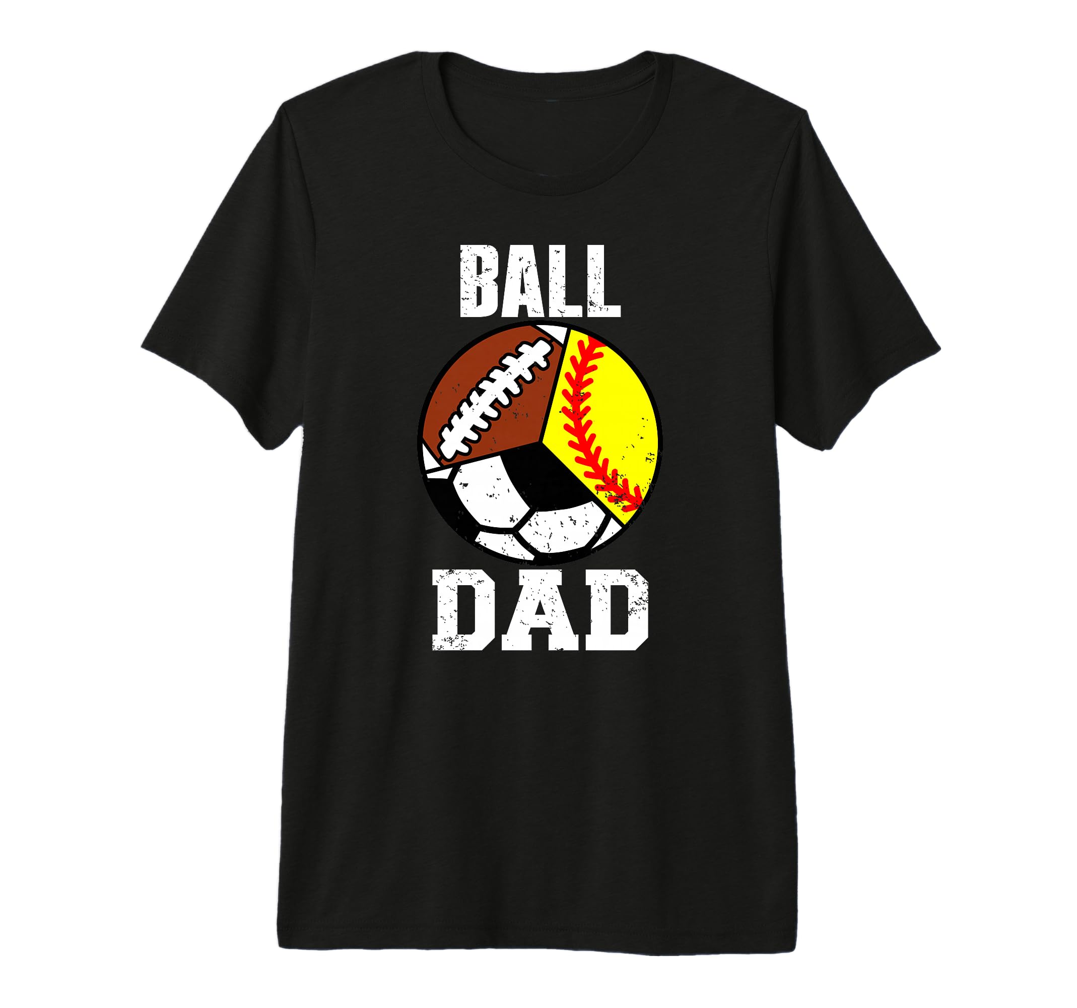 Mens Ball Dad Funny Softball Soccer T-Shirt - Minimalist Print Unisex