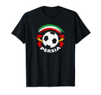 Persia Soccer Fan Flag And Football T-Shirt - Unique Graphic Men Women