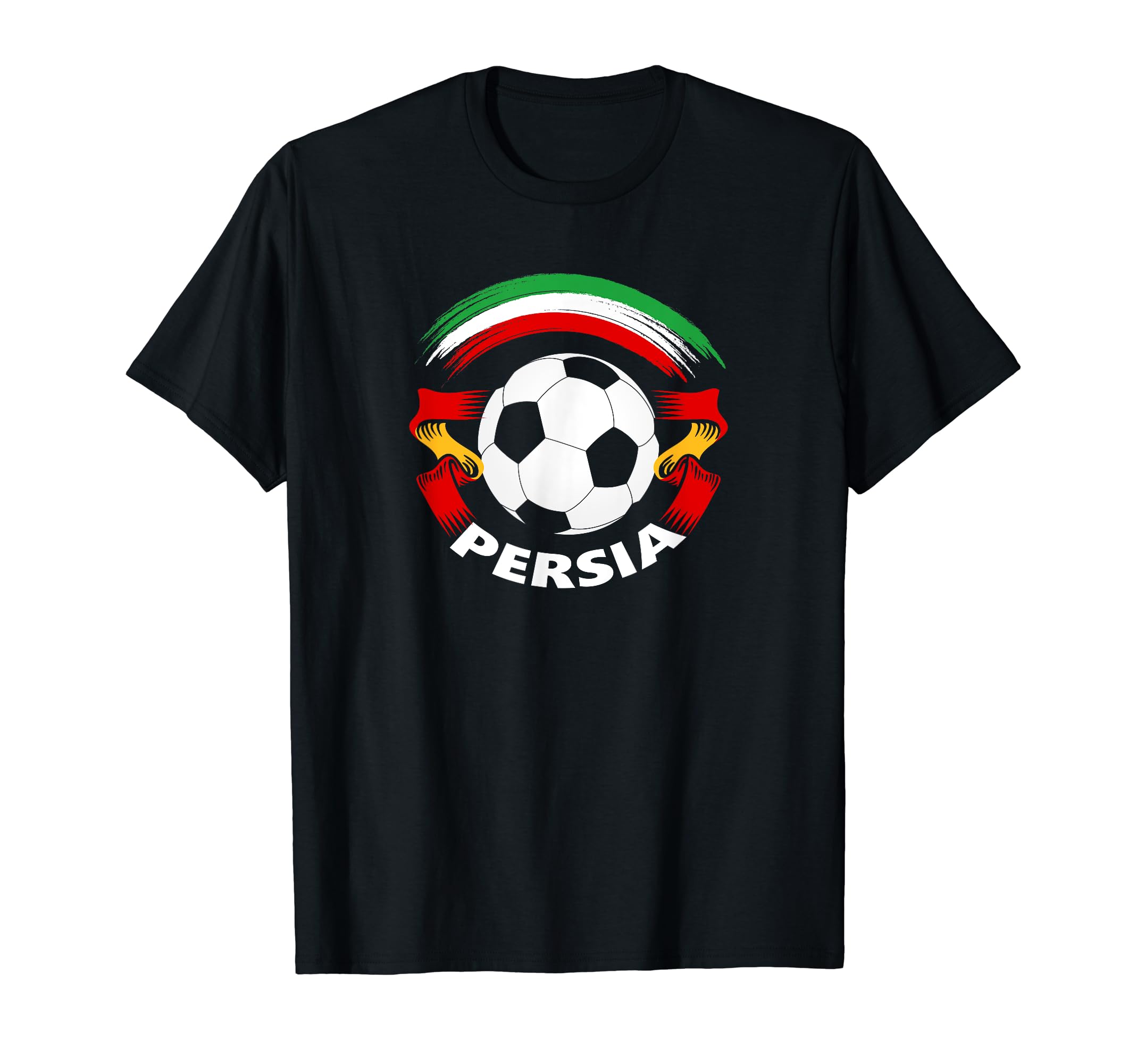 Persia Soccer Fan Flag And Football T-Shirt - Unique Graphic Men Women