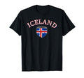Iceland Football Distressed Soccer Tshirts T-Shirt - Graphic Print Unisex